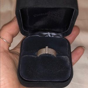 Tiffany & Co. Somer Set Mesh and Diamond Ring